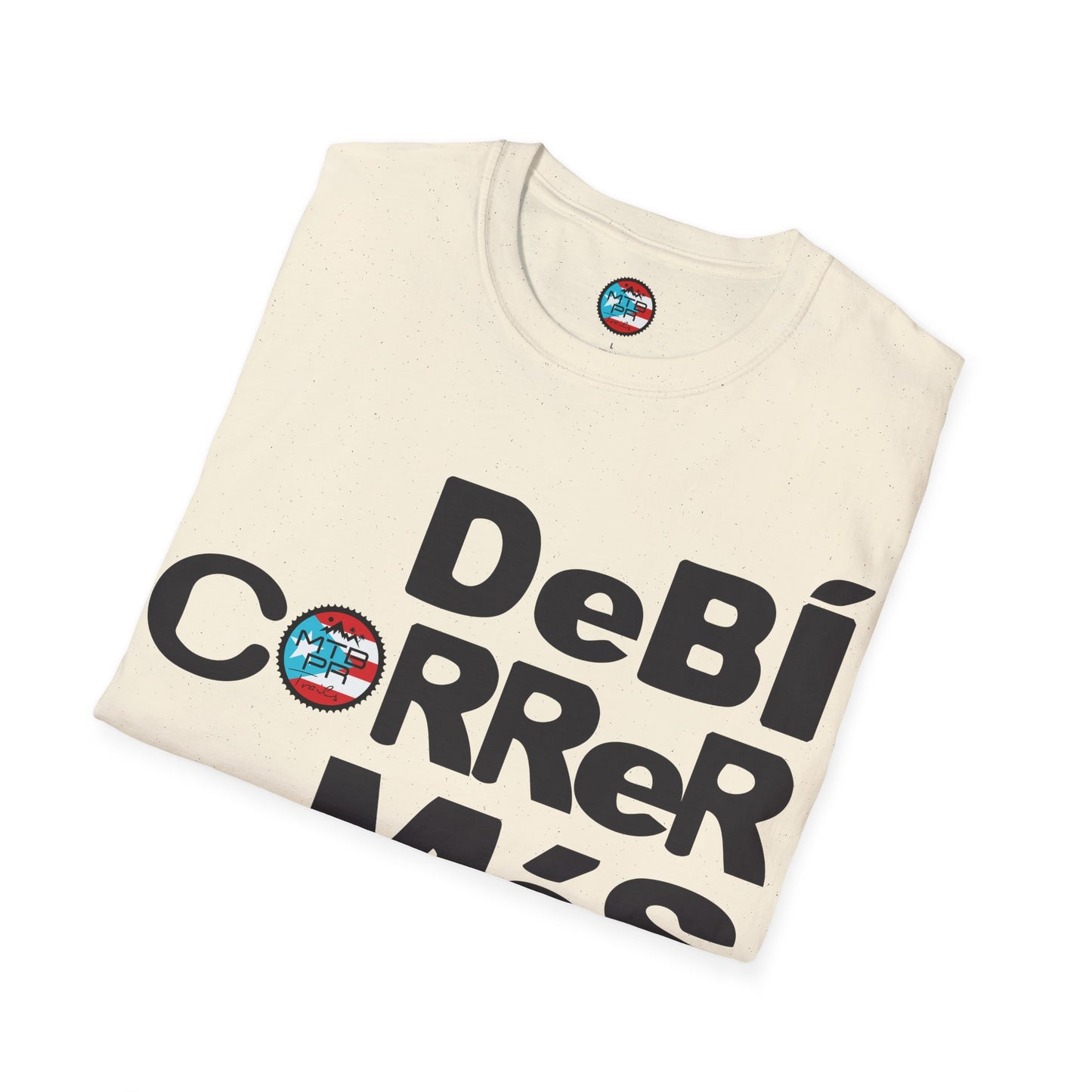 DeBI CoRReR MaS BICI - Black - MTB PR TRAILS - Unisex Softstyle T-Shirt