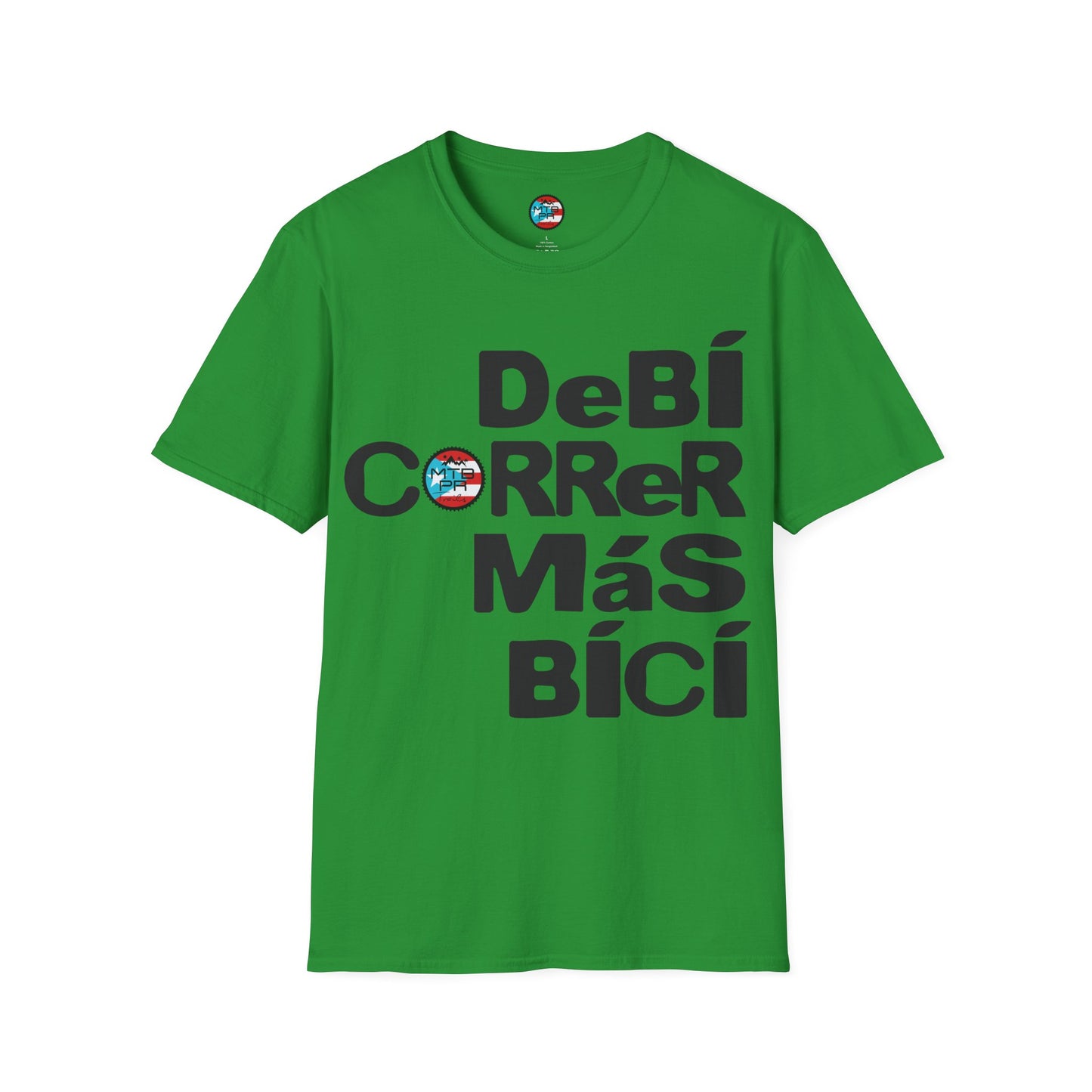 DeBI CoRReR MaS BICI - Black - MTB PR TRAILS - Unisex Softstyle T-Shirt