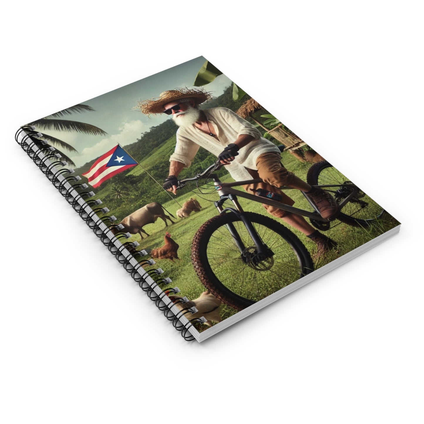 MTB PR Trails - El Jibaro MTB - Spiral Notebook - Ruled Line