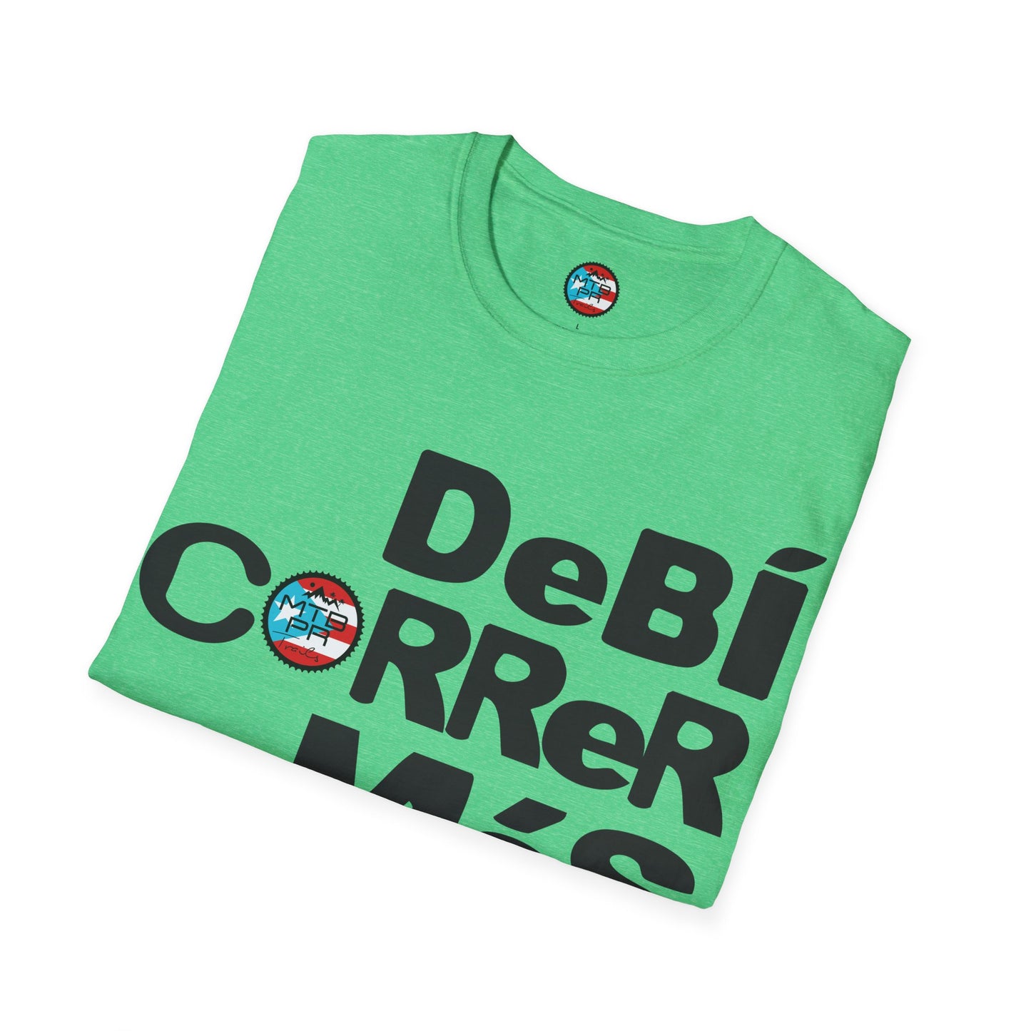 DeBI CoRReR MaS BICI - Black - MTB PR TRAILS - Unisex Softstyle T-Shirt