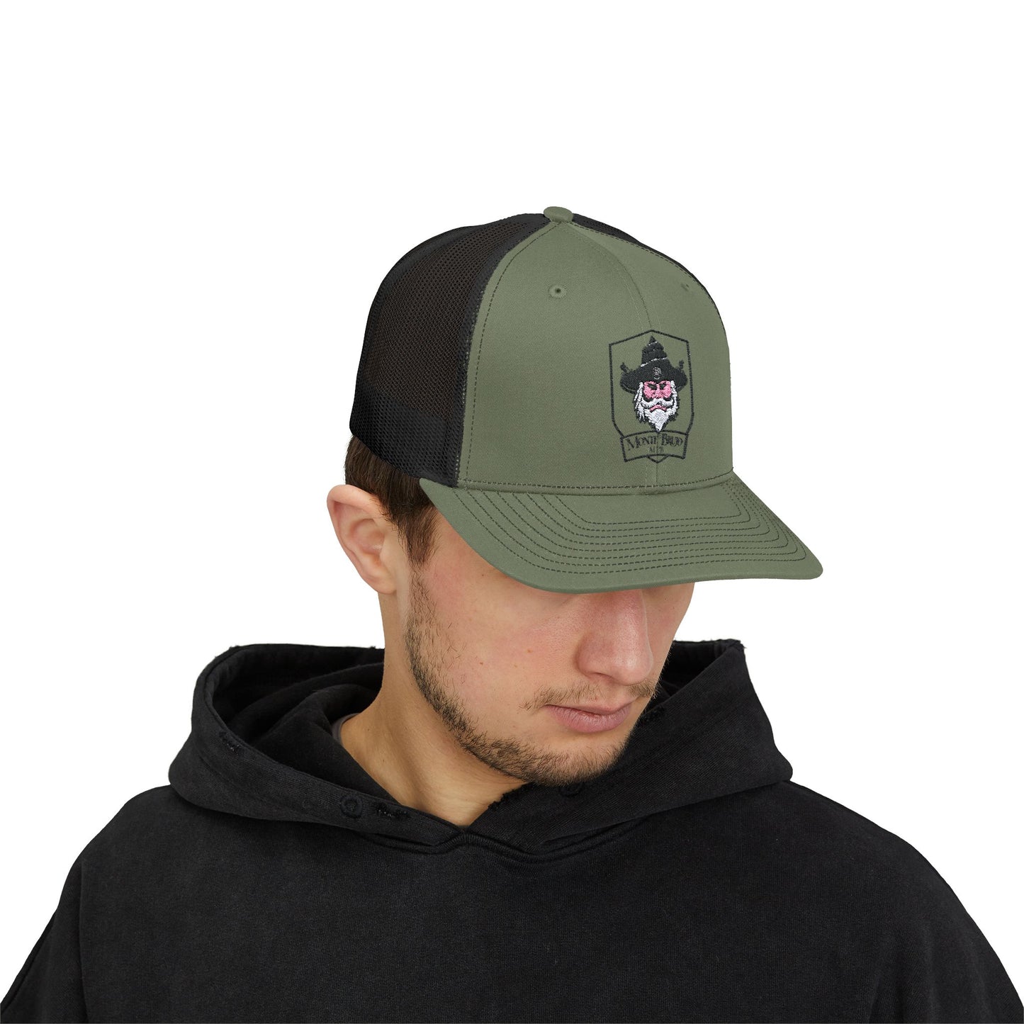 Snapback Trucker Cap - Monte Brujo MTB Trail Logo Design - Guayam Puerto Rico