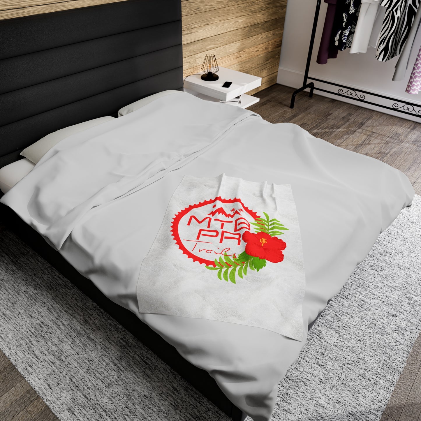 Velveteen Plush Blanket - MTB PR Trals - Amapola