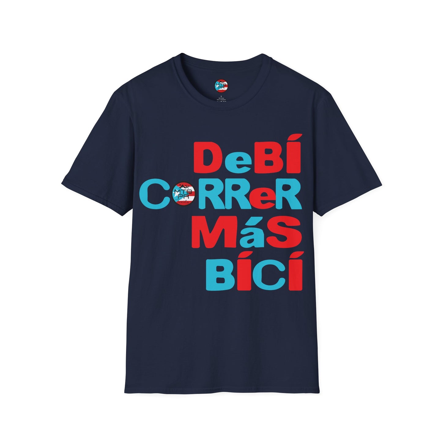 DeBI CoRReR MaS BICI - Bandera - MTB PR TRAILS - Unisex Softstyle T-Shirt