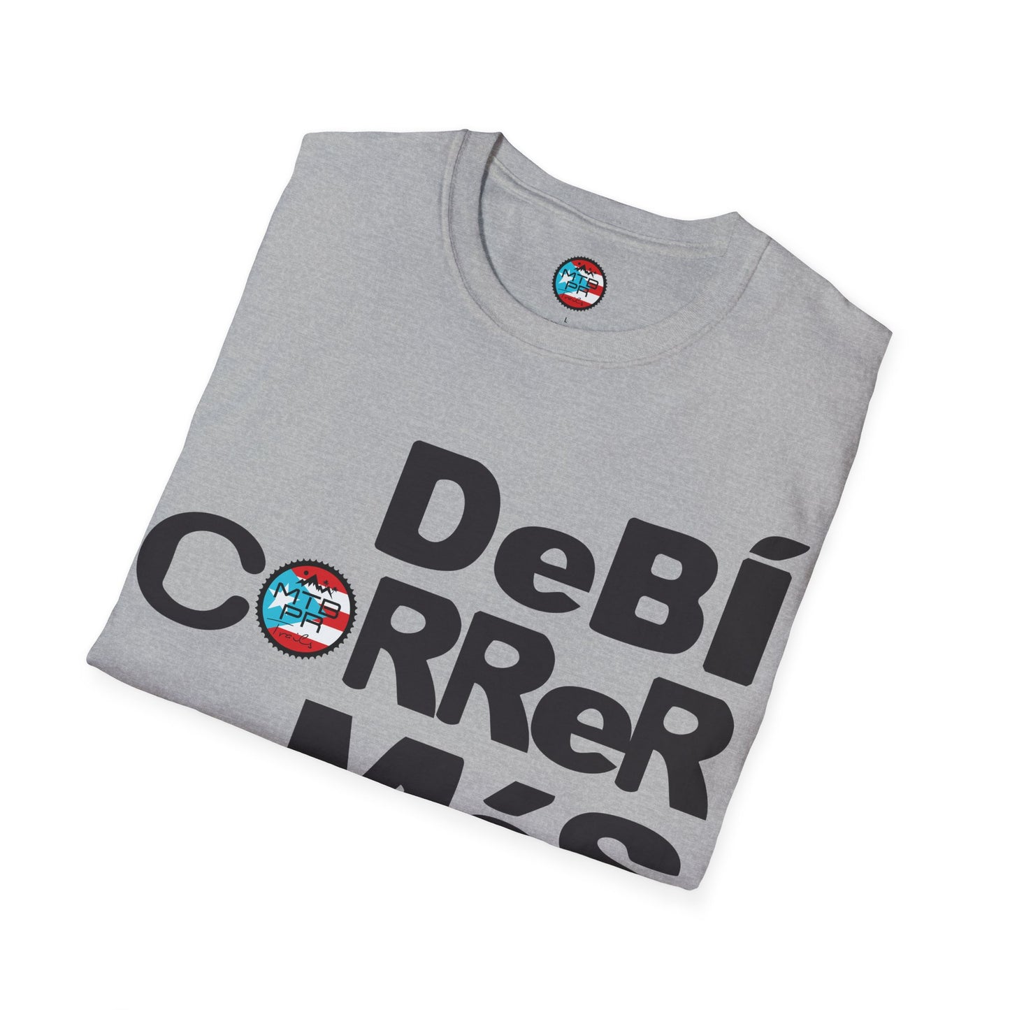 DeBI CoRReR MaS BICI - Black - MTB PR TRAILS - Unisex Softstyle T-Shirt