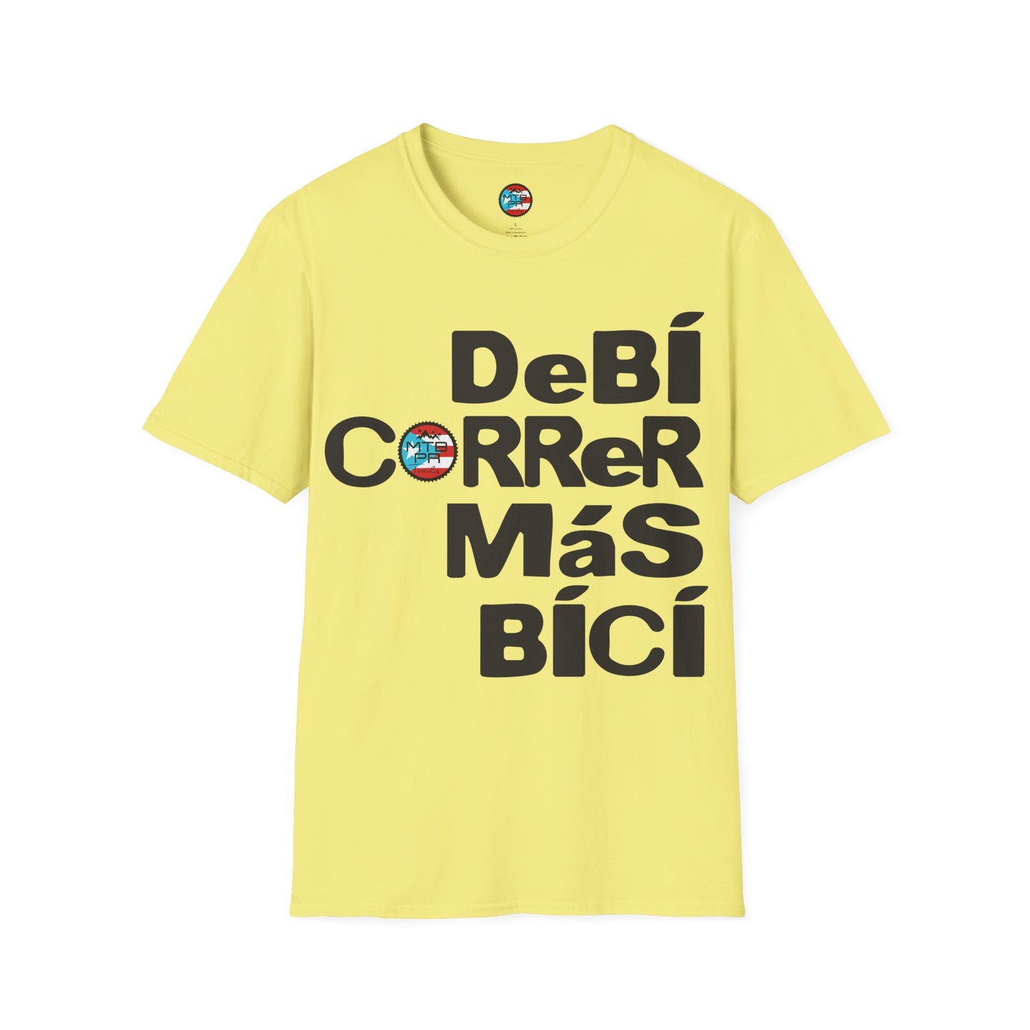 DeBI CoRReR MaS BICI - Black - MTB PR TRAILS - Unisex Softstyle T-Shirt