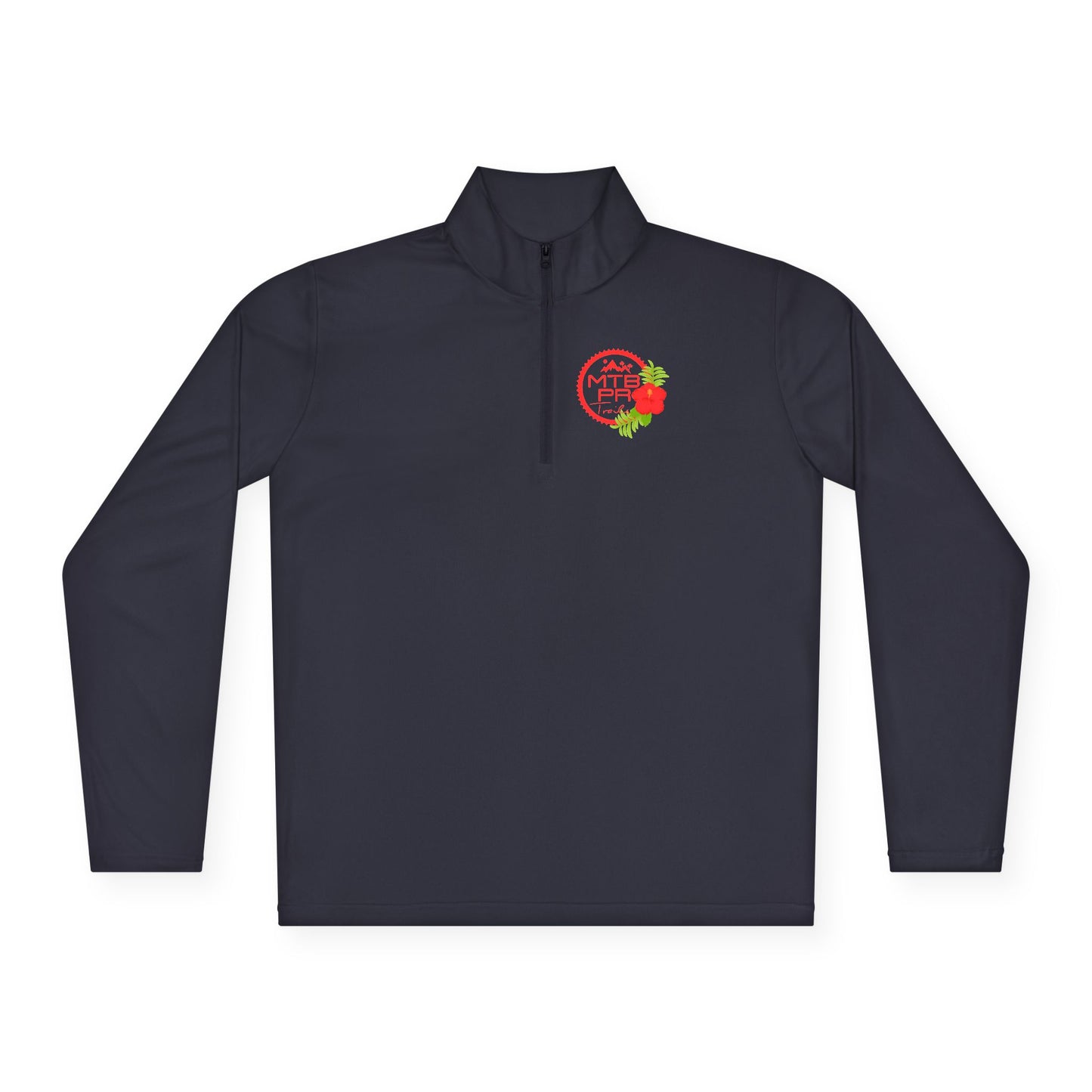 Unisex Quarter-Zip Pullover - MTB PR Trails - Amapola