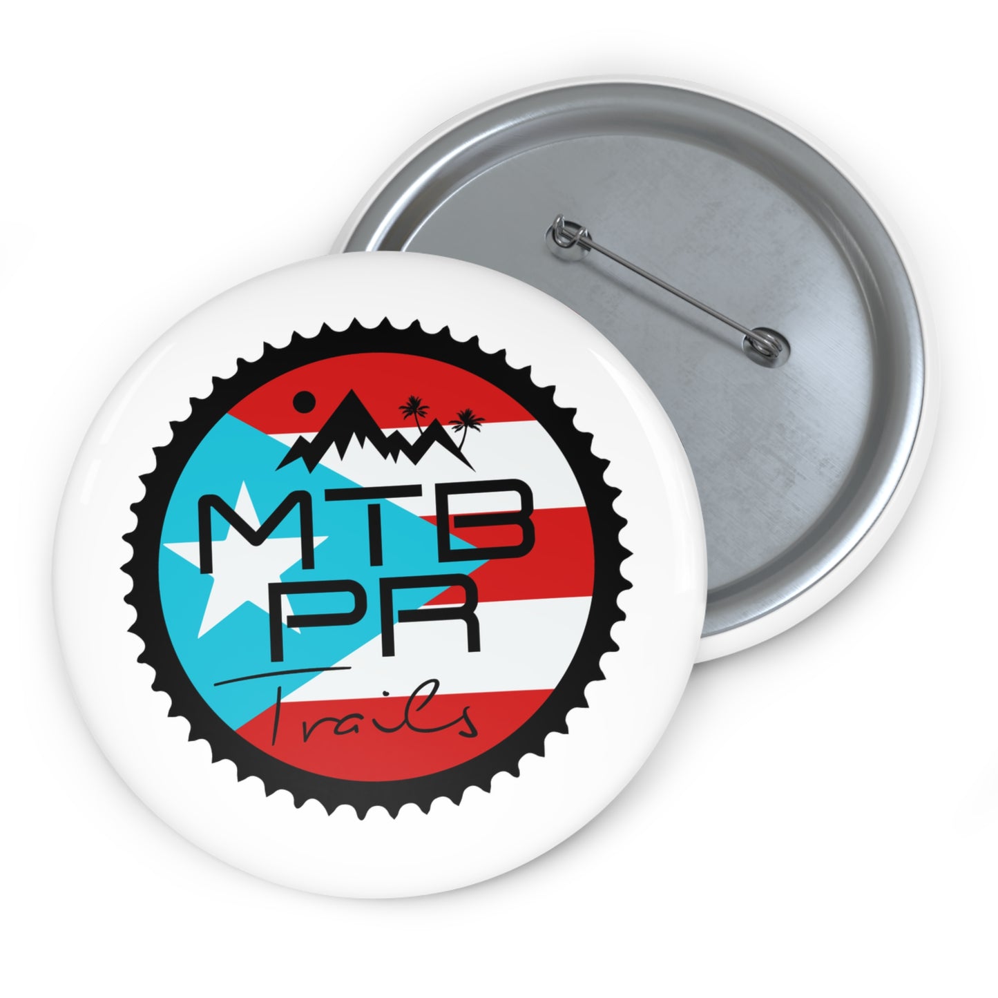 MTB PR Trails - Bandera - Custom Pin Buttons