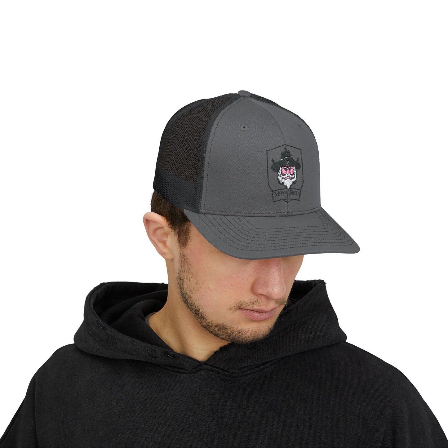 Snapback Trucker Cap - Monte Brujo MTB Trail Logo Design - Guayam Puerto Rico