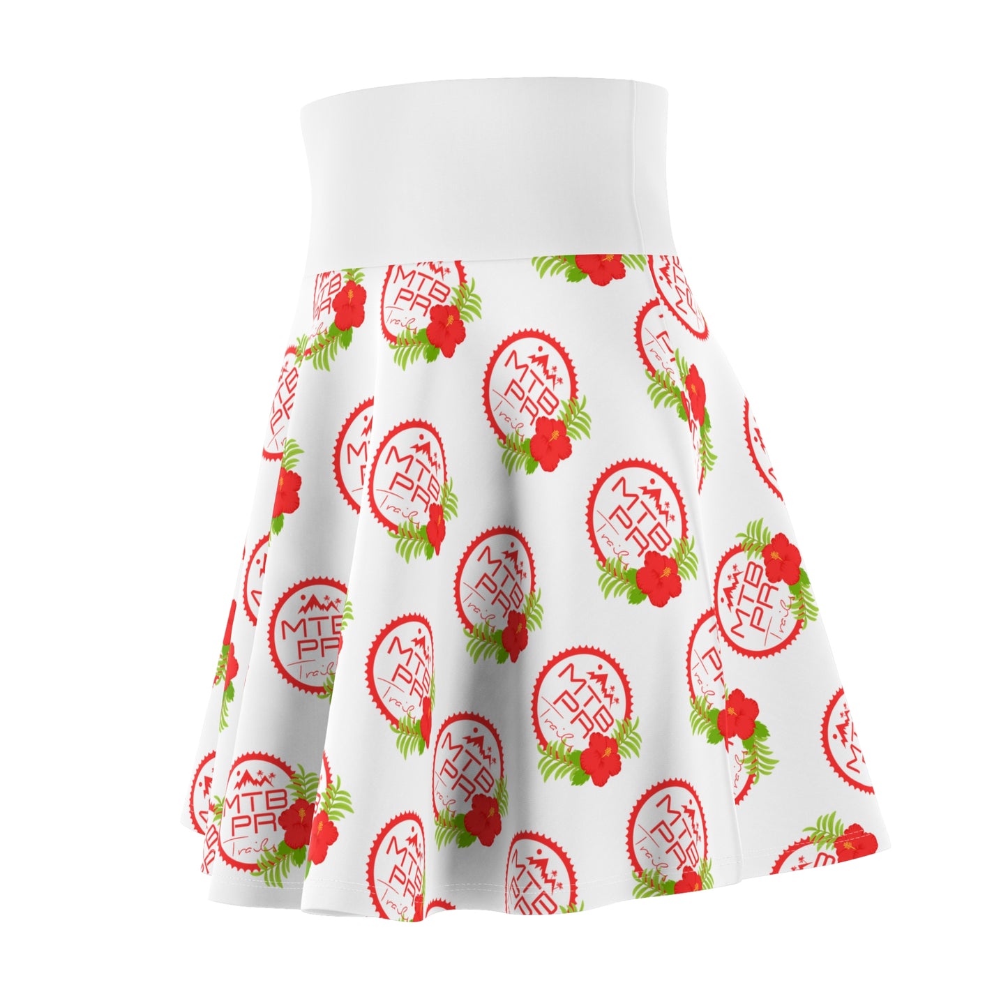 Women's Skater Skirt (AOP) - MTB PR Trails - Amapola