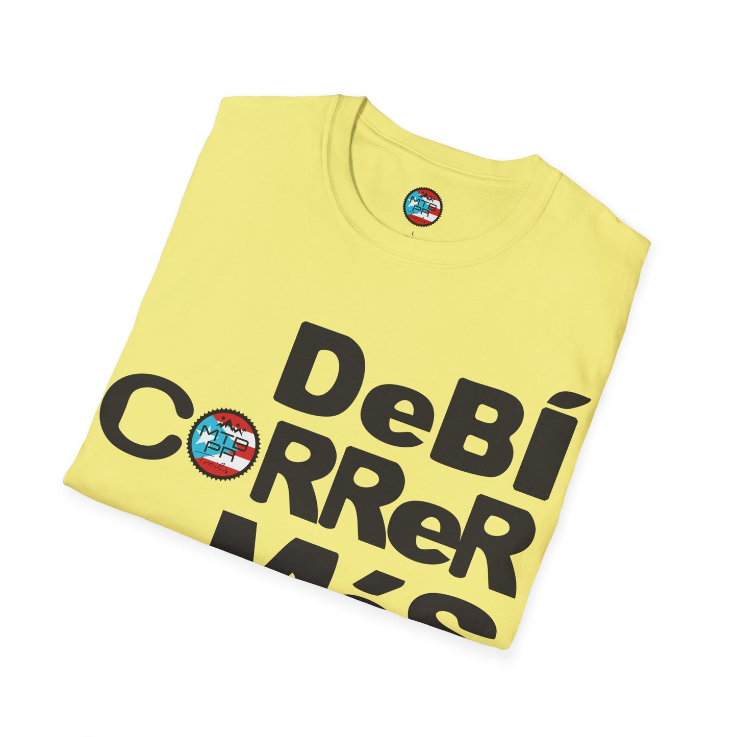 DeBI CoRReR MaS BICI - Black - MTB PR TRAILS - Unisex Softstyle T-Shirt