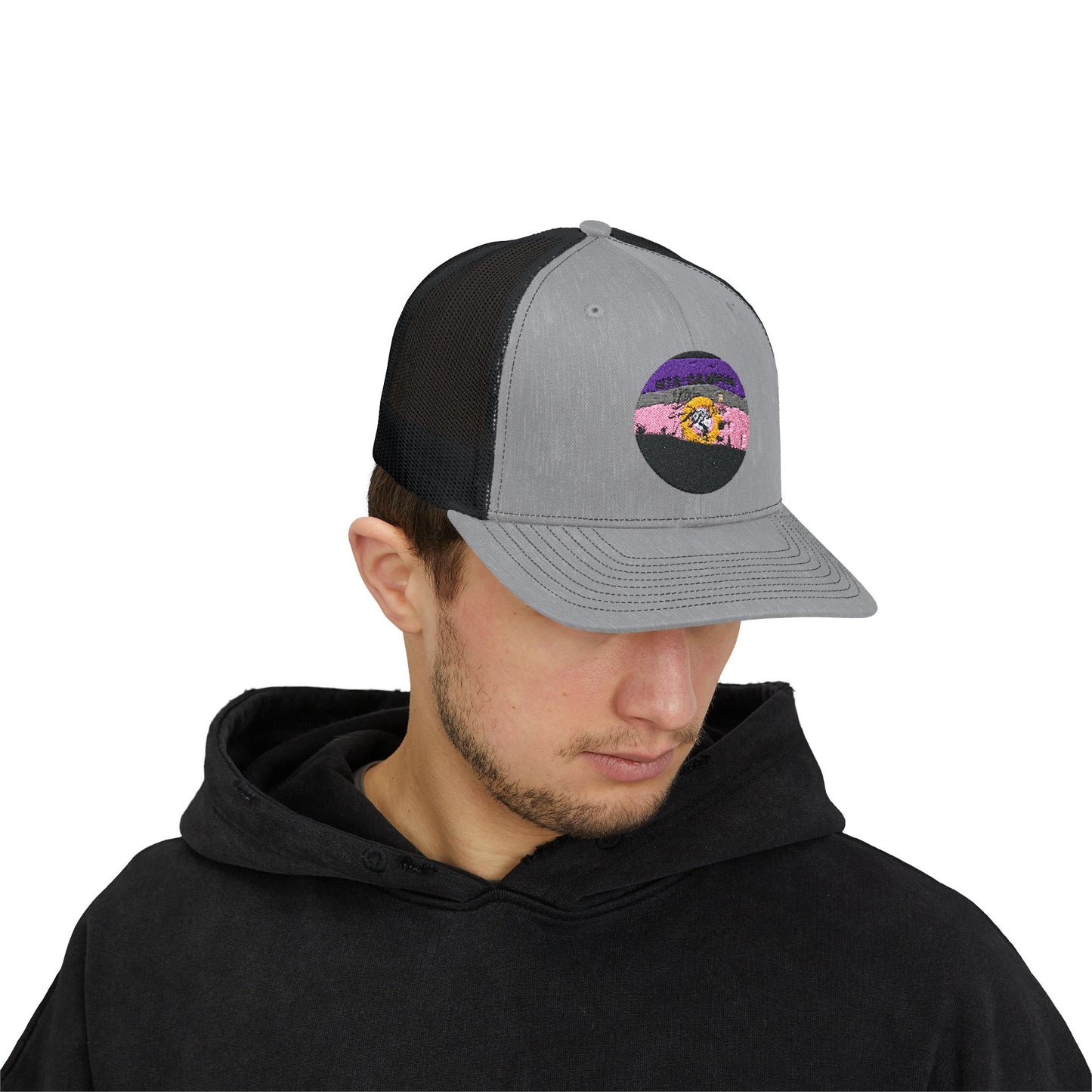 Snapback Trucker Cap - Los Pinchos MTB Trail - Logo Design - Salinas, Puerto Rico