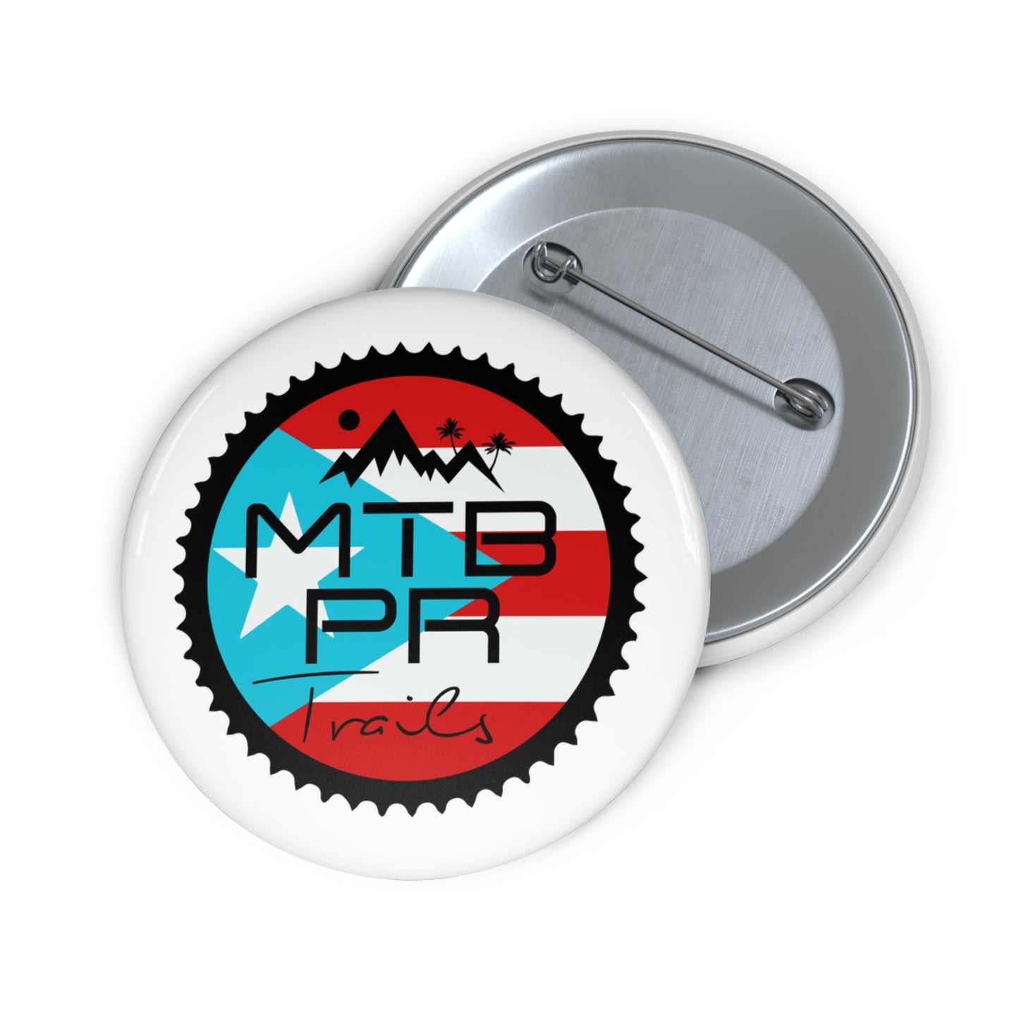 MTB PR Trails - Bandera - Custom Pin Buttons
