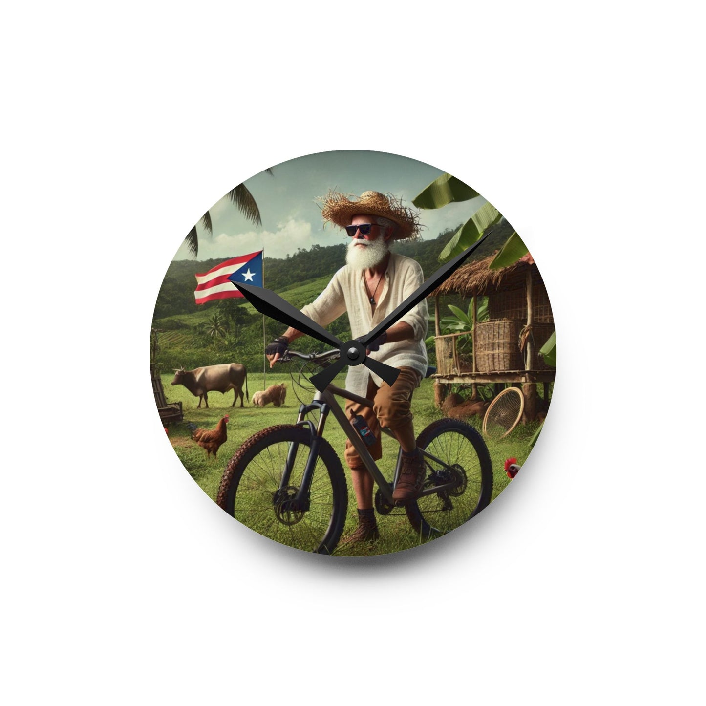 Acrylic Wall Clock - MTB PR Trails - El Jibaro MTB