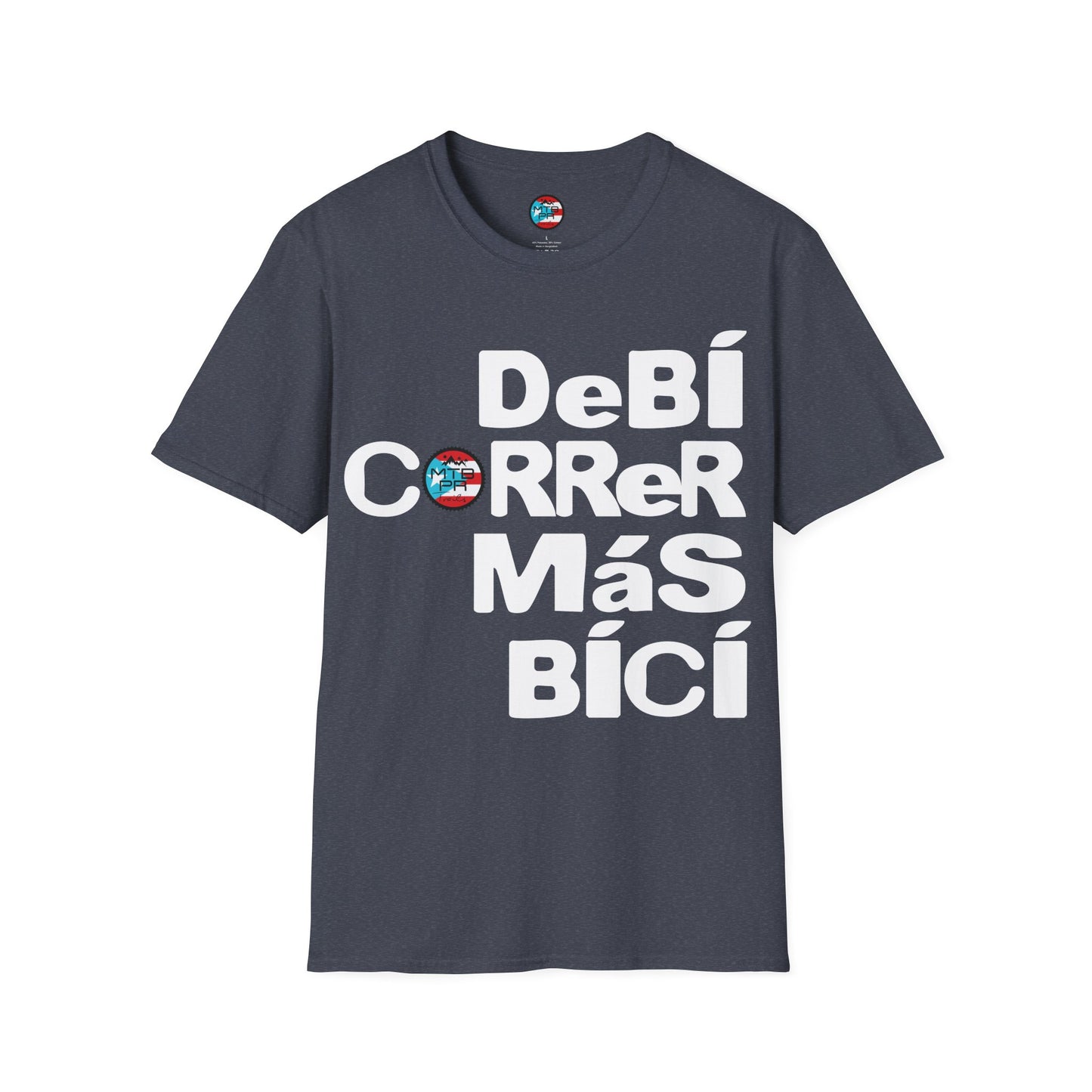 DeBI CoRReR MaS BICI - White - MTB PR TRAILS - Unisex Softstyle T-Shirt