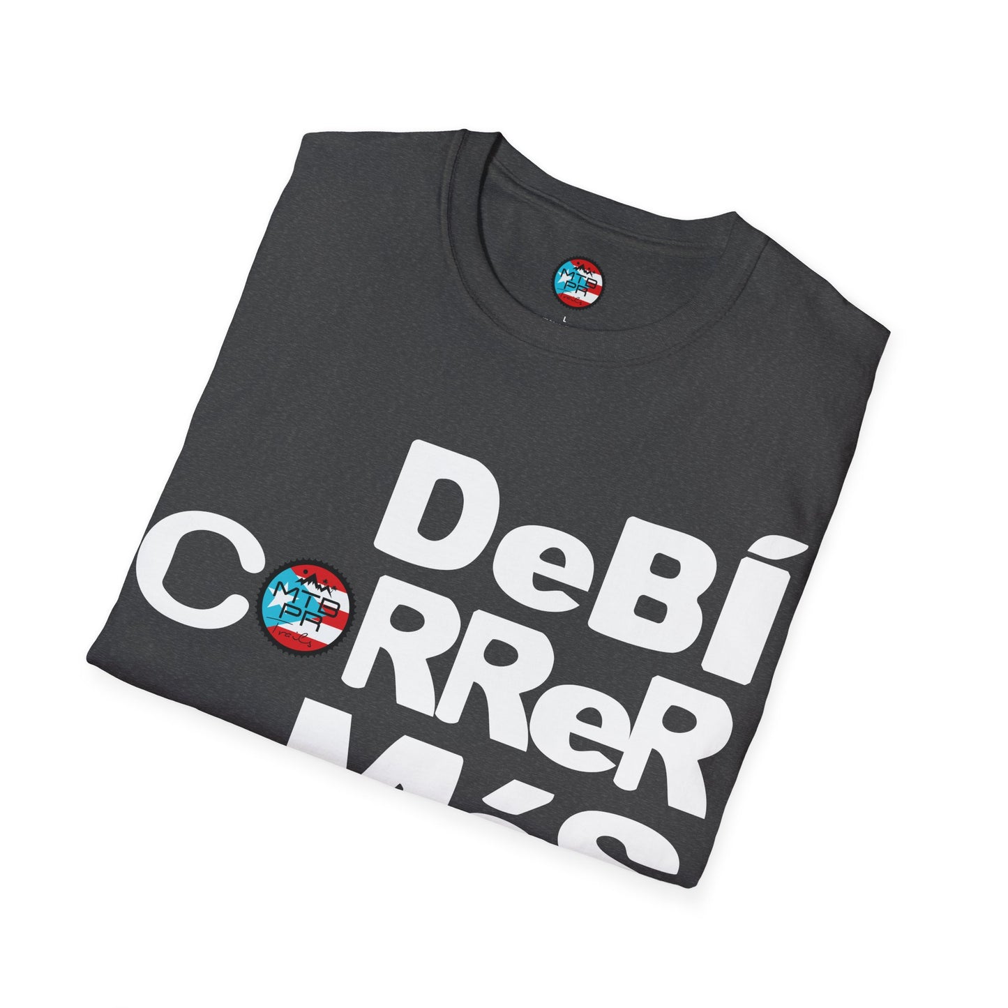 DeBI CoRReR MaS BICI - White - MTB PR TRAILS - Unisex Softstyle T-Shirt