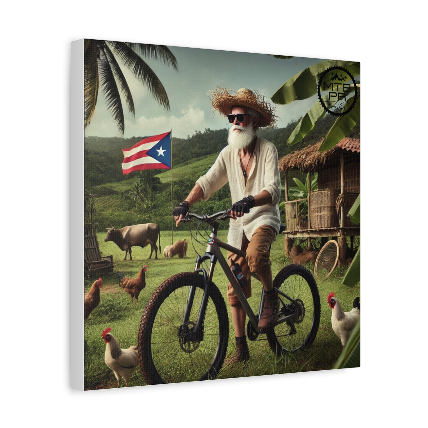 El Jibaro MTB - Matte Canvas, Stretched, 1.25"
