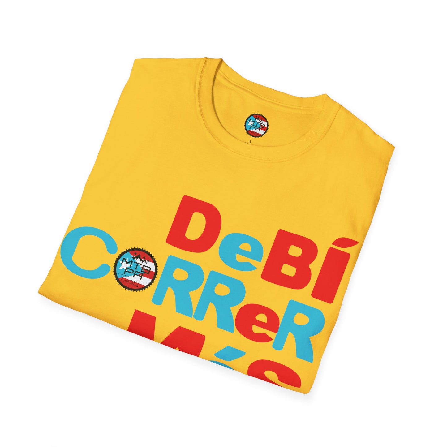 DeBI CoRReR MaS BICI - Bandera - MTB PR TRAILS - Unisex Softstyle T-Shirt
