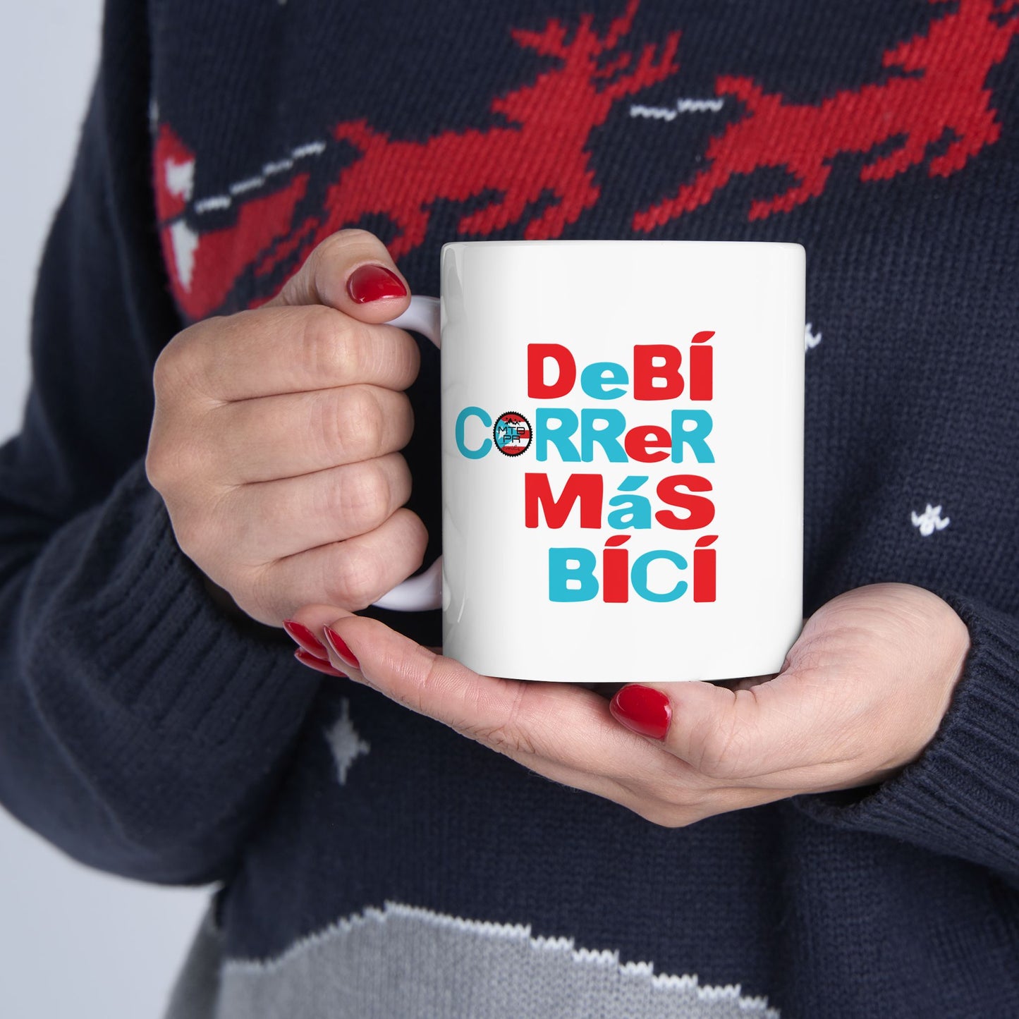 DeBI CoRRER MAS BICI - Ceramic Mug, (11oz)