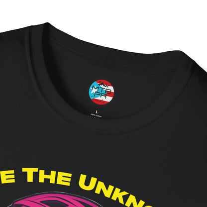 Ride The Unknown " - El Ovni MTB - MTB PR TRAILS - Unisex Softstyle T-Shirt
