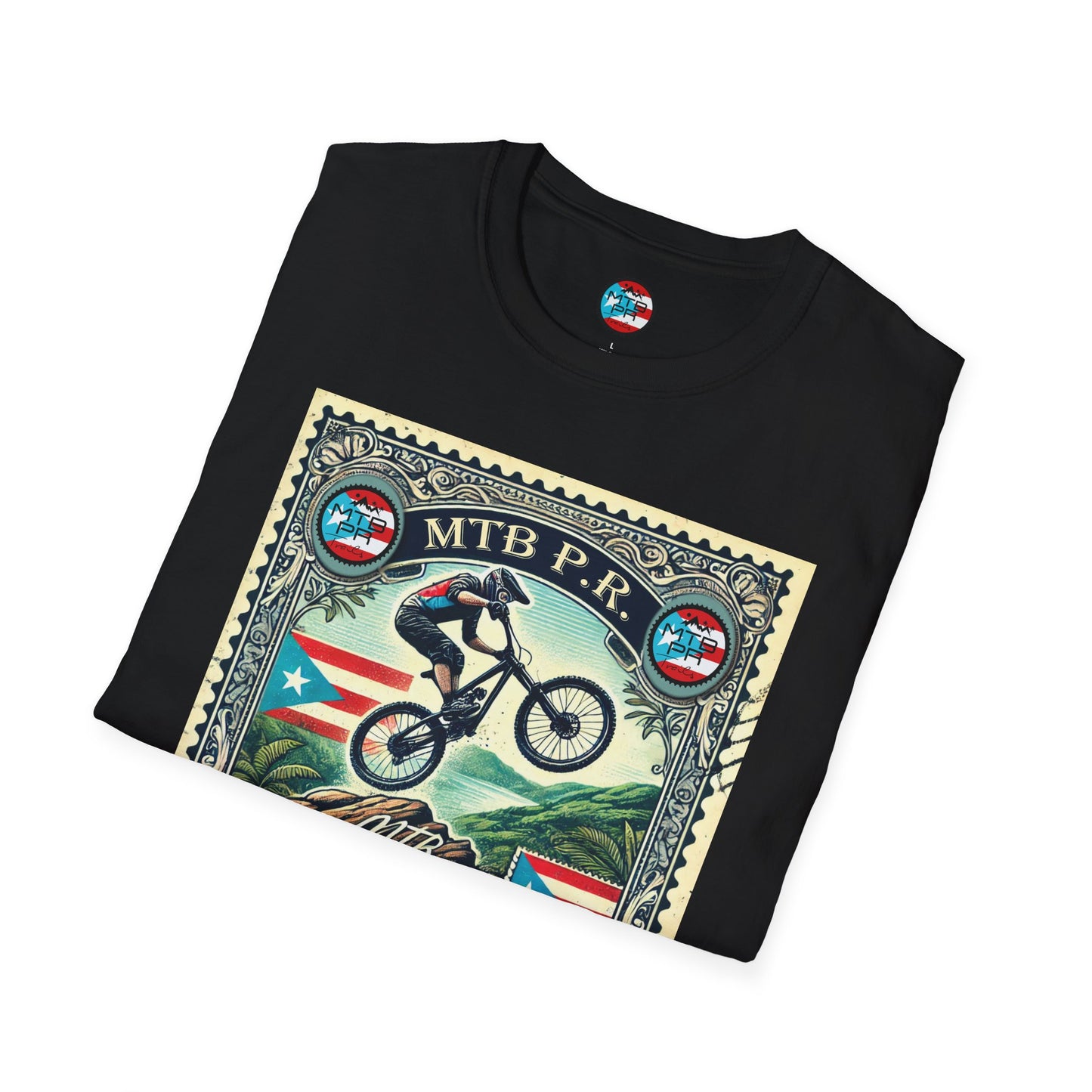 Sello MTB PR - MTB Trails - Unisex Softstyle T-Shirt