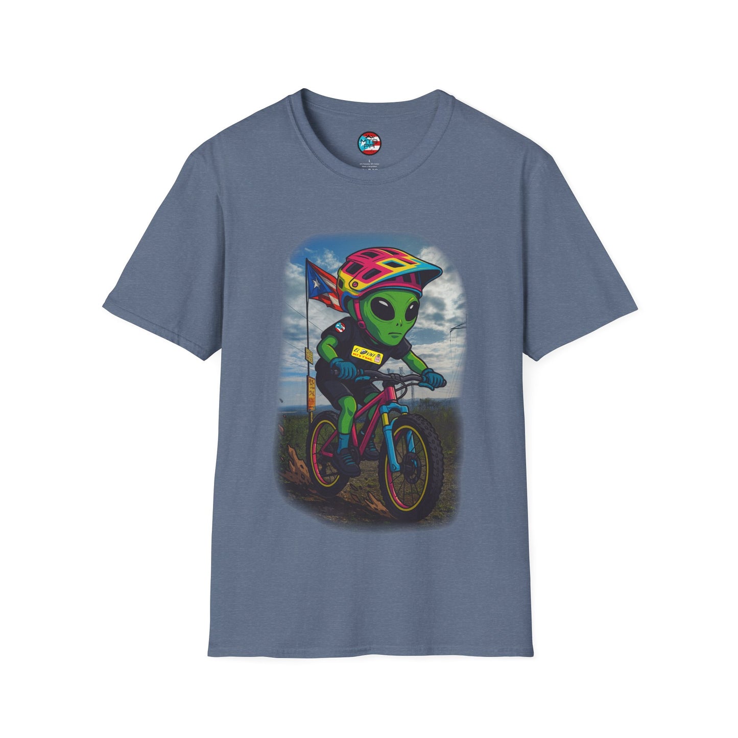 "Ride The Everest" - El Ovni MTB - MTB PR TRAILS - Unisex Softstyle T-Shirt