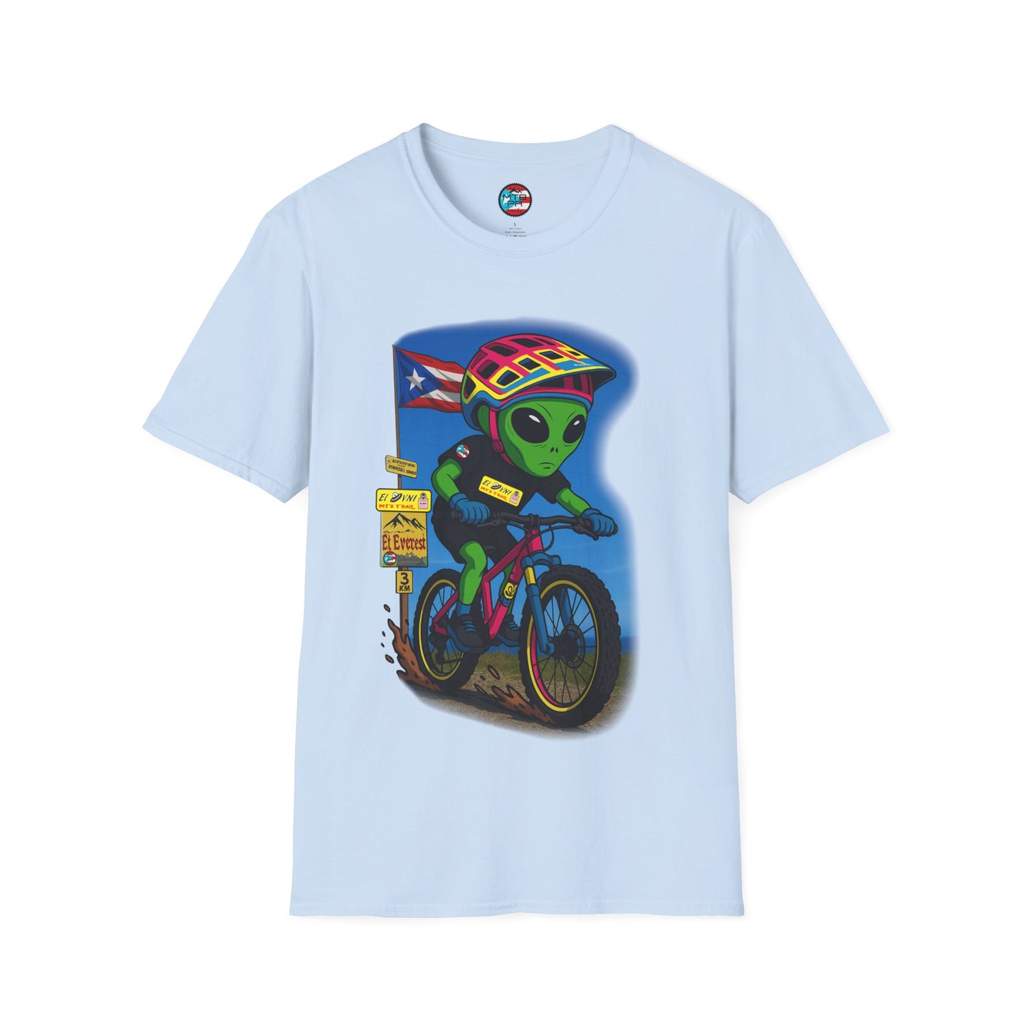 "Ride The Everest 2 " - El Ovni MTB - MTB PR TRAILS - Unisex Softstyle T-Shirt