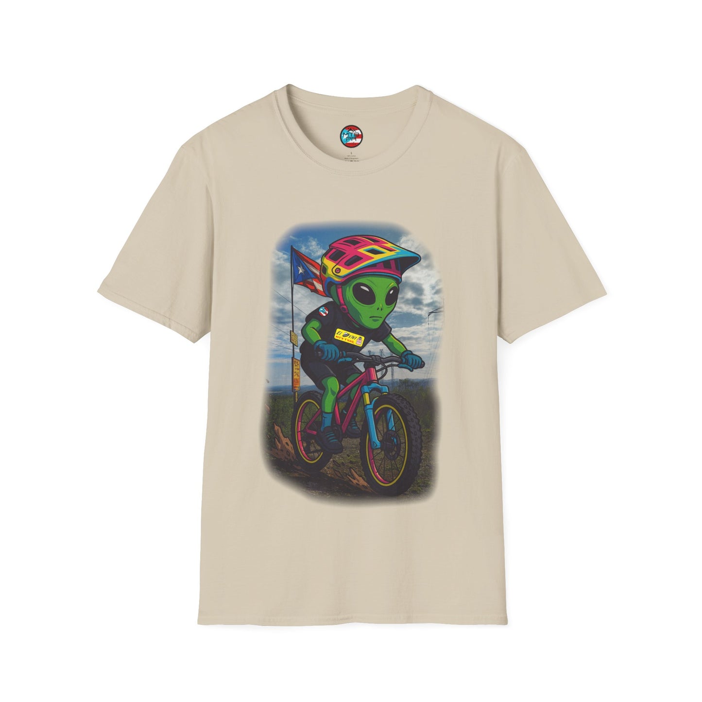 "Ride The Everest" - El Ovni MTB - MTB PR TRAILS - Unisex Softstyle T-Shirt