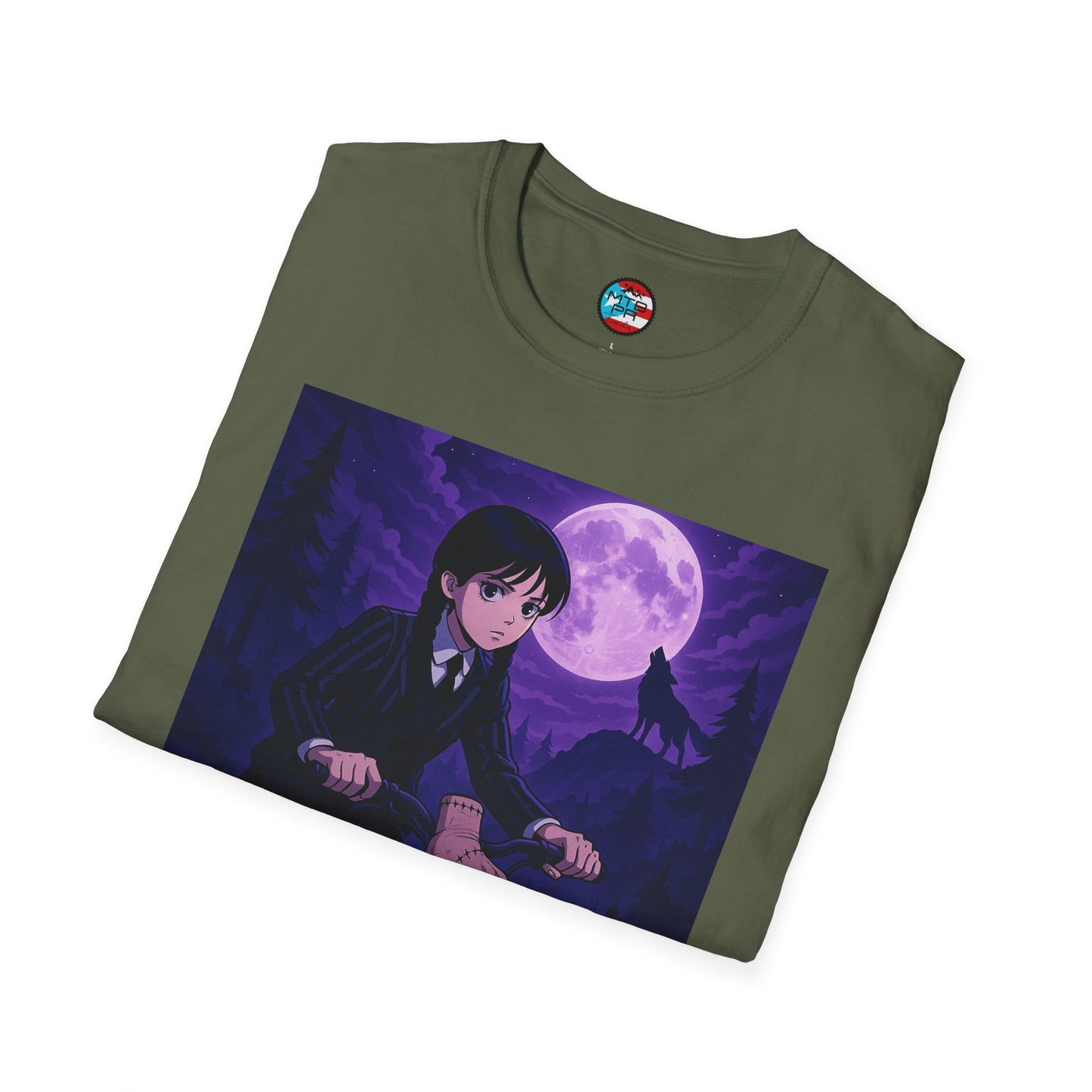 Merlina en MTB - MTB PR TRAILS - Unisex Softstyle T-Shirt