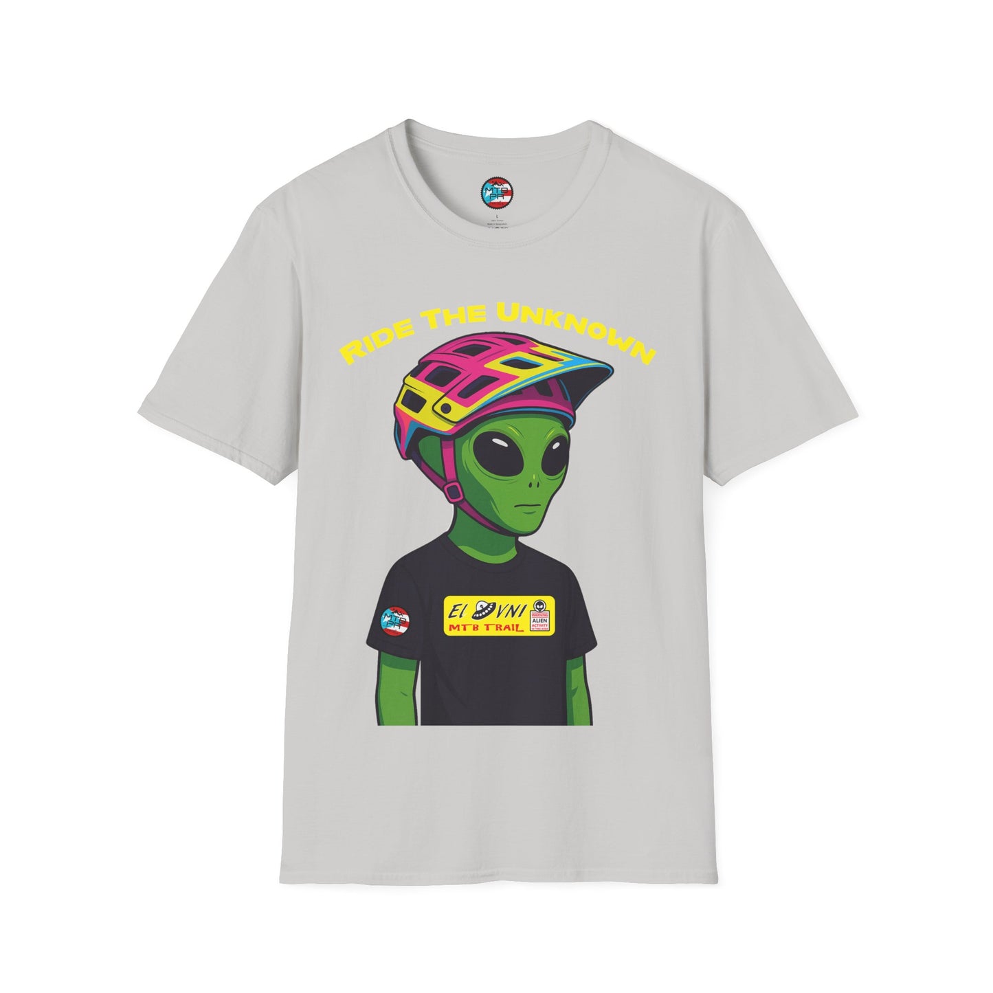 Ride The Unknown " - El Ovni MTB - MTB PR TRAILS - Unisex Softstyle T-Shirt
