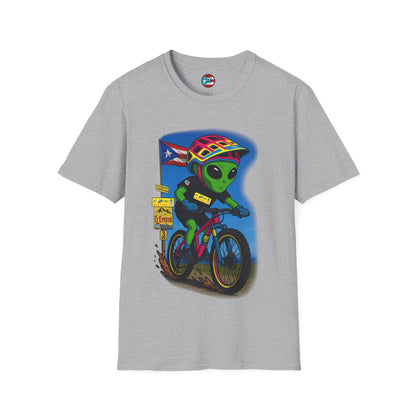 "Ride The Everest 2 " - El Ovni MTB - MTB PR TRAILS - Unisex Softstyle T-Shirt