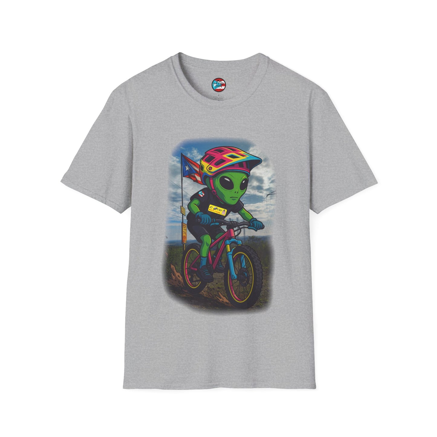 "Ride The Everest" - El Ovni MTB - MTB PR TRAILS - Unisex Softstyle T-Shirt