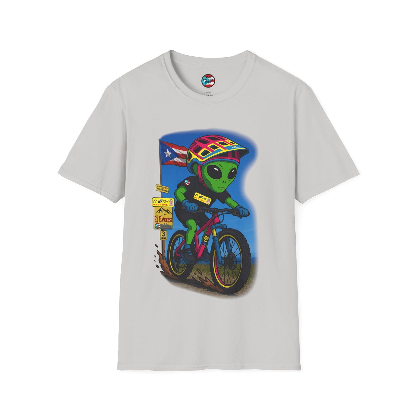 "Ride The Everest 2 " - El Ovni MTB - MTB PR TRAILS - Unisex Softstyle T-Shirt