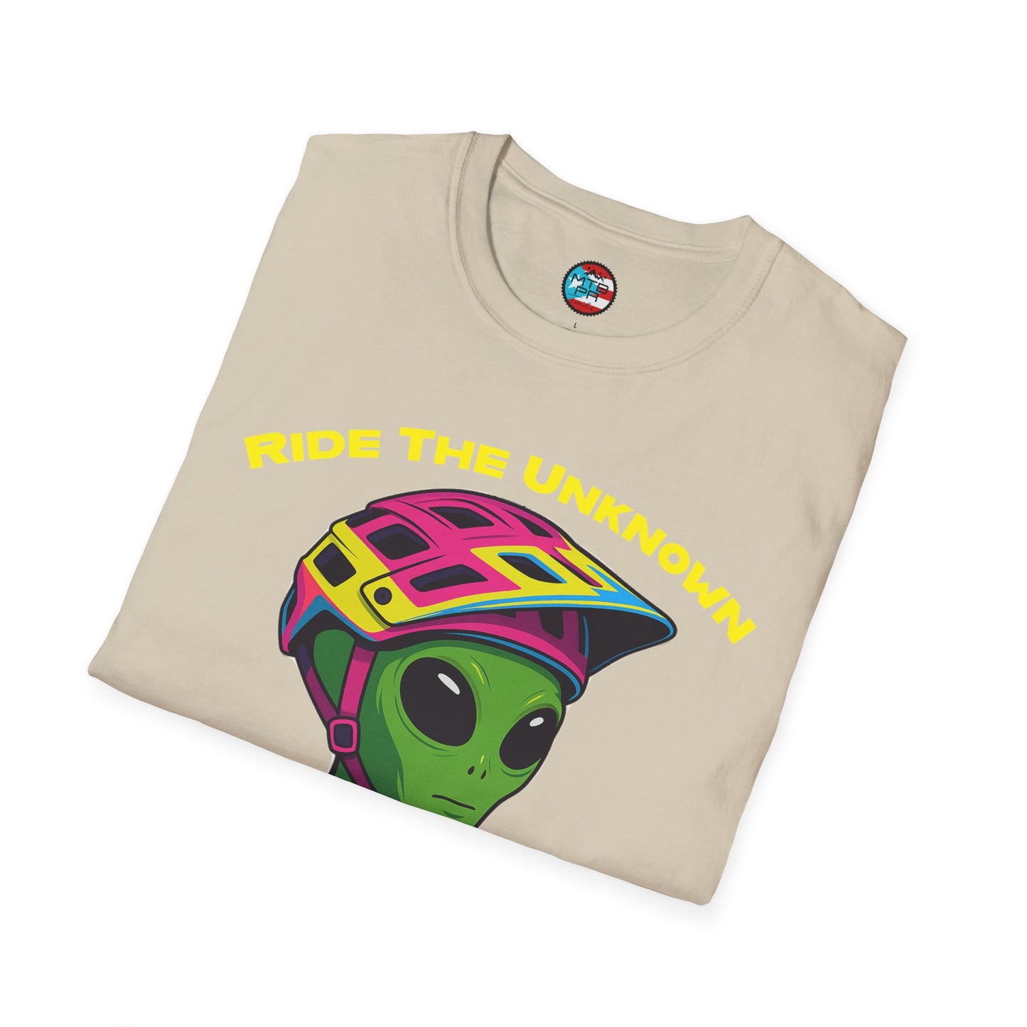 Ride The Unknown " - El Ovni MTB - MTB PR TRAILS - Unisex Softstyle T-Shirt