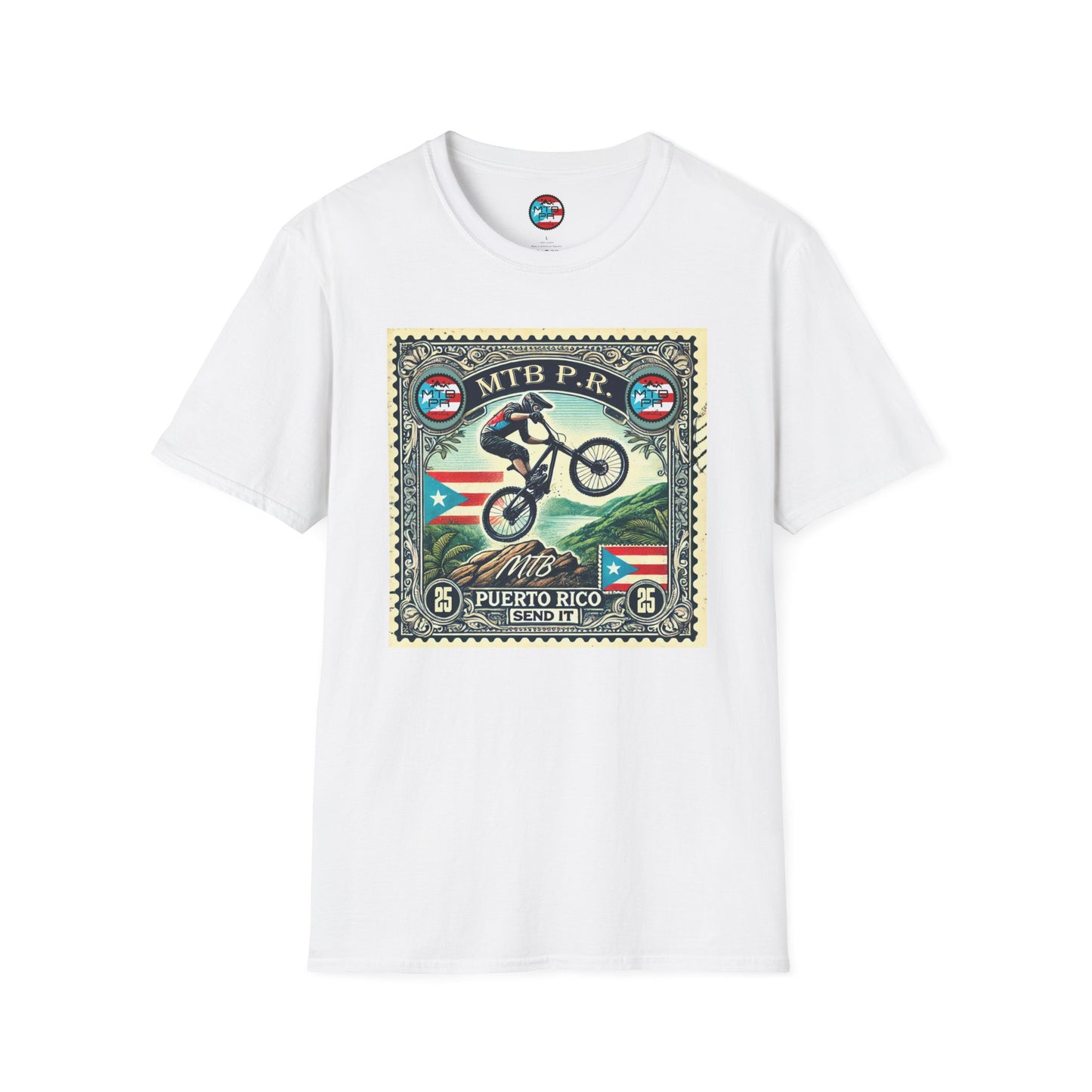 Sello MTB PR - MTB Trails - Unisex Softstyle T-Shirt