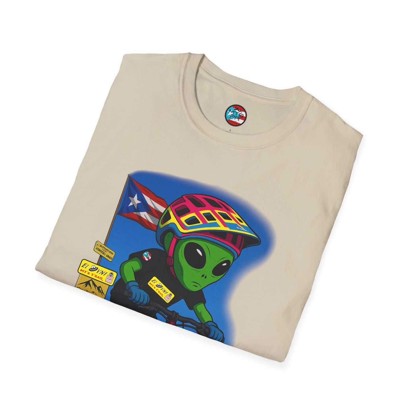 "Ride The Everest 2 " - El Ovni MTB - MTB PR TRAILS - Unisex Softstyle T-Shirt