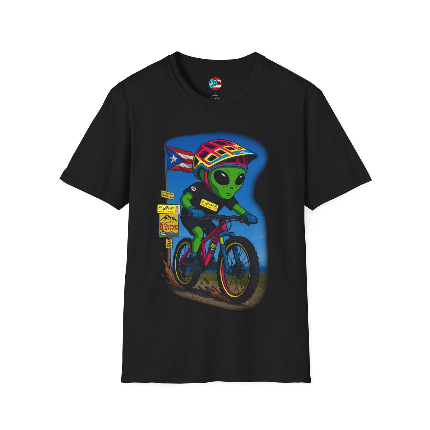 "Ride The Everest 2 " - El Ovni MTB - MTB PR TRAILS - Unisex Softstyle T-Shirt