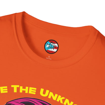 Ride The Unknown " - El Ovni MTB - MTB PR TRAILS - Unisex Softstyle T-Shirt