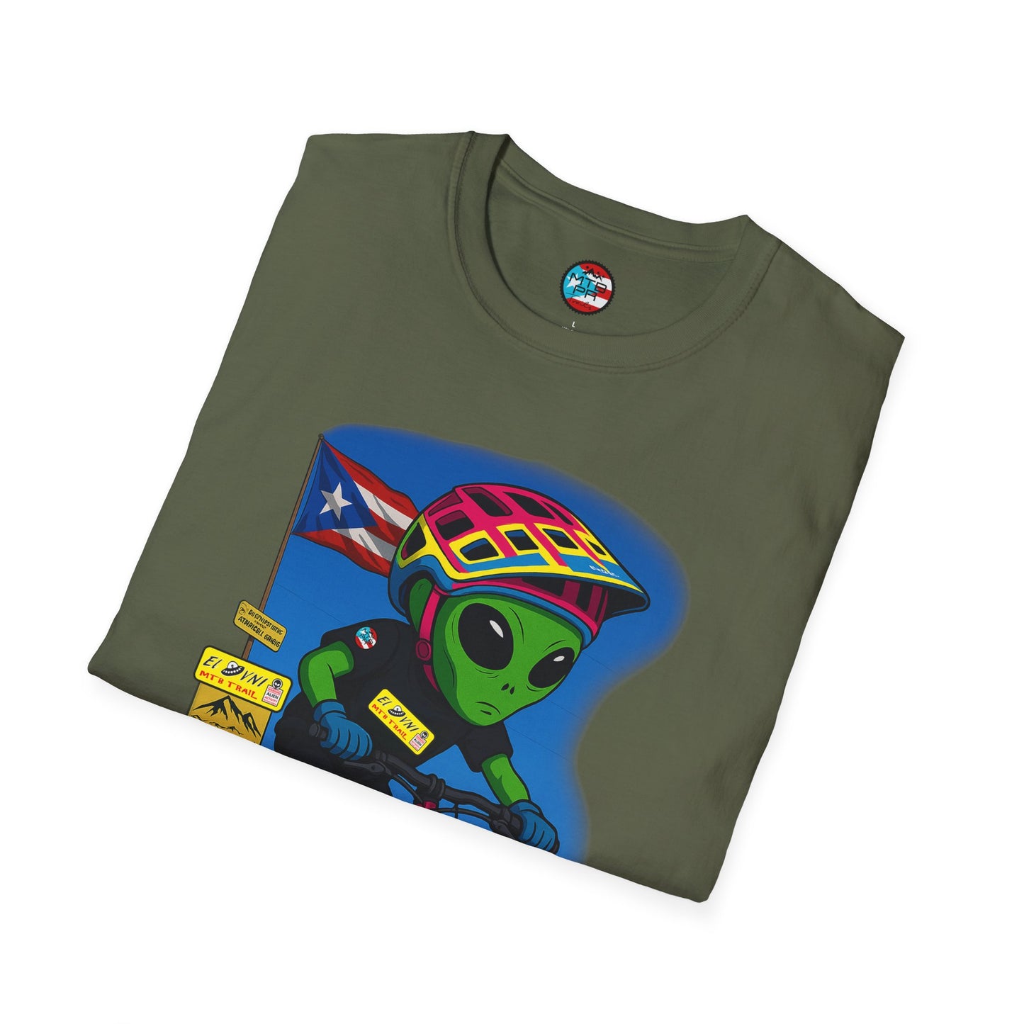 "Ride The Everest 2 " - El Ovni MTB - MTB PR TRAILS - Unisex Softstyle T-Shirt