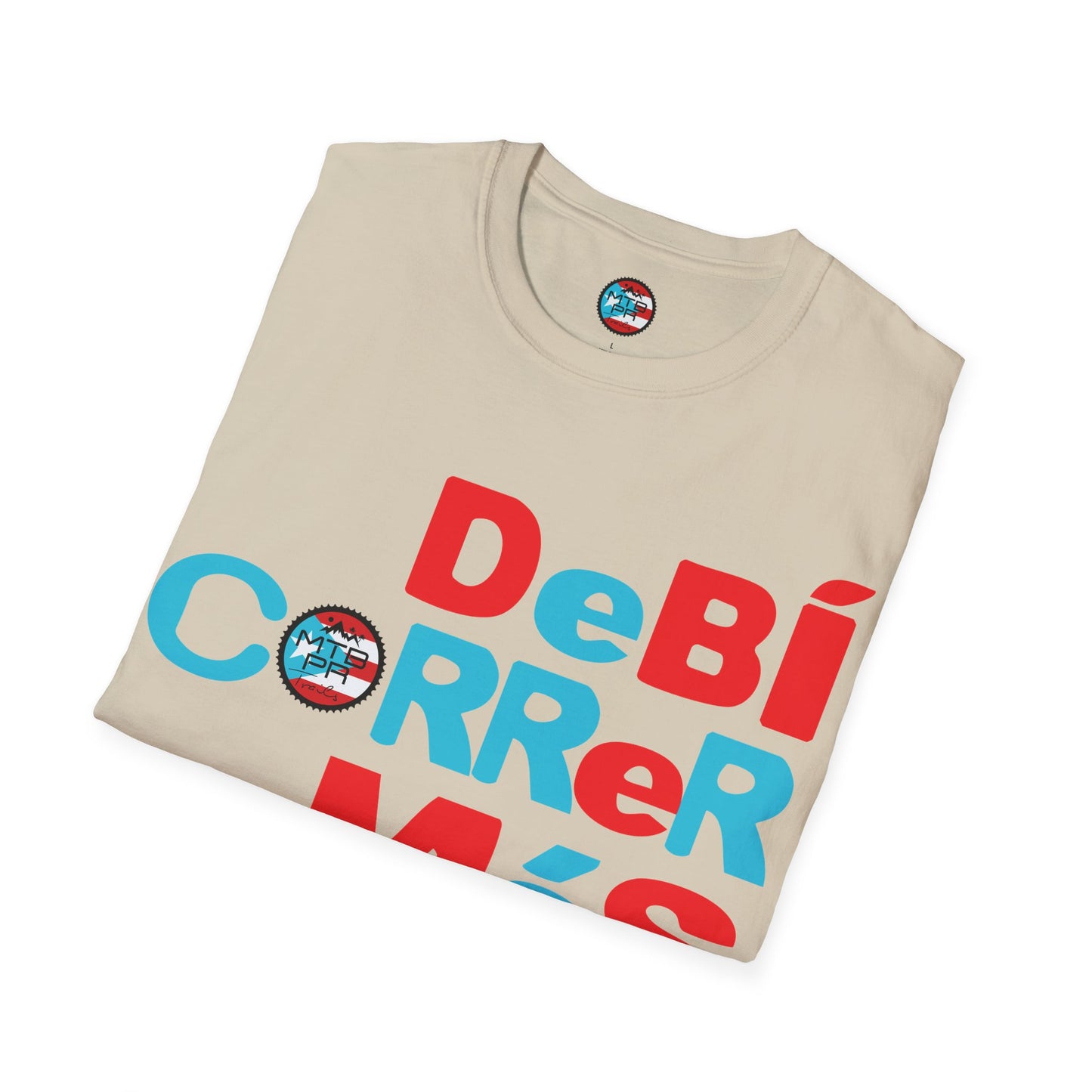 DeBI CoRReR MaS BICI - Bandera - MTB PR TRAILS - Unisex Softstyle T-Shirt