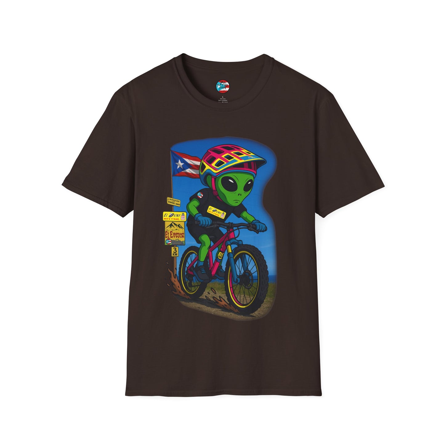 "Ride The Everest 2 " - El Ovni MTB - MTB PR TRAILS - Unisex Softstyle T-Shirt