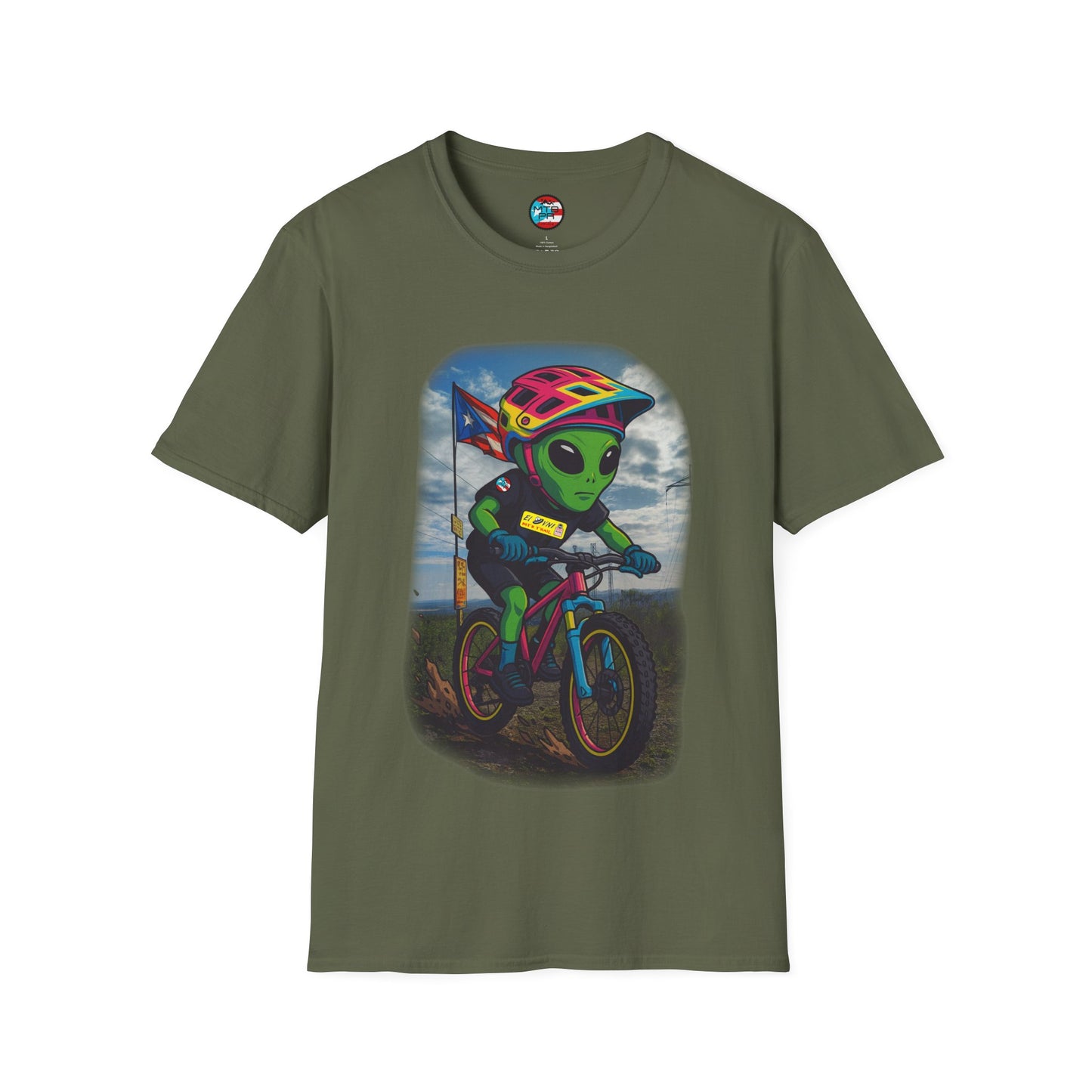 "Ride The Everest" - El Ovni MTB - MTB PR TRAILS - Unisex Softstyle T-Shirt