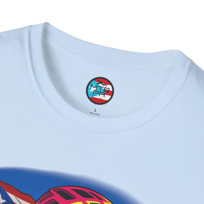 "Ride The Everest 2 " - El Ovni MTB - MTB PR TRAILS - Unisex Softstyle T-Shirt