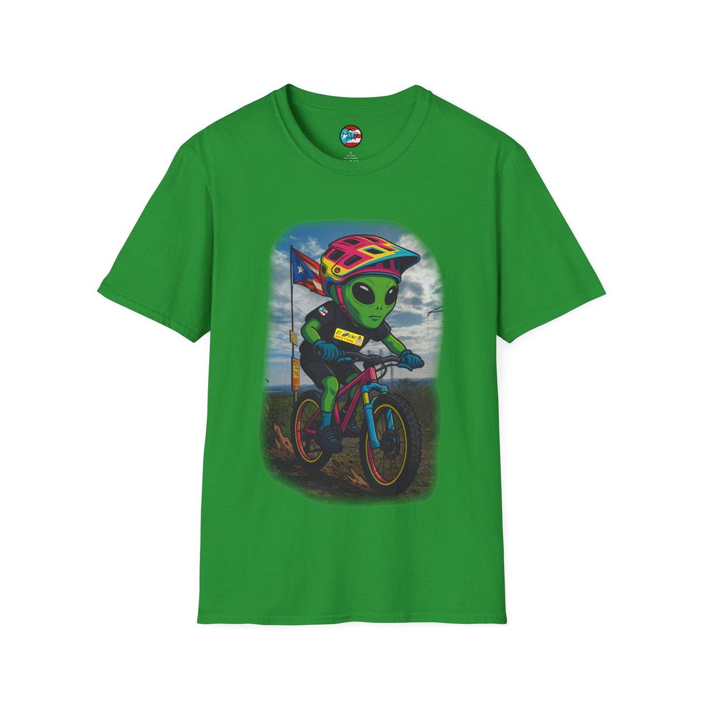 "Ride The Everest" - El Ovni MTB - MTB PR TRAILS - Unisex Softstyle T-Shirt