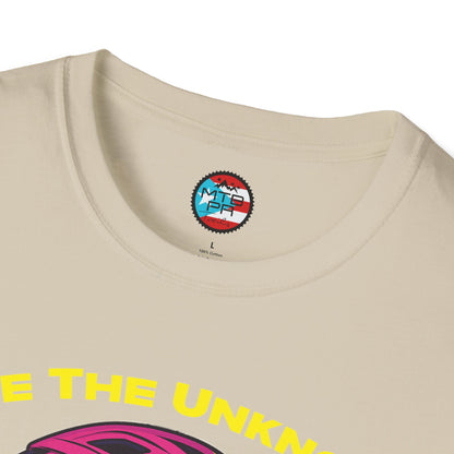 Ride The Unknown " - El Ovni MTB - MTB PR TRAILS - Unisex Softstyle T-Shirt