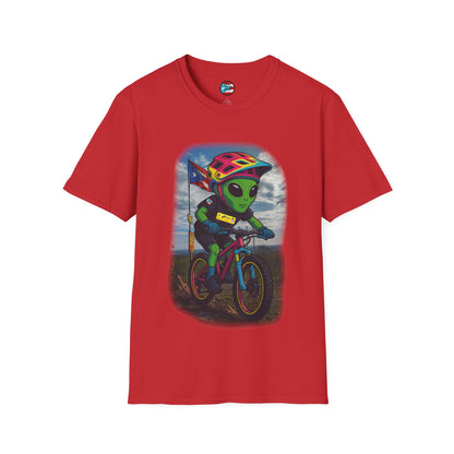 "Ride The Everest" - El Ovni MTB - MTB PR TRAILS - Unisex Softstyle T-Shirt