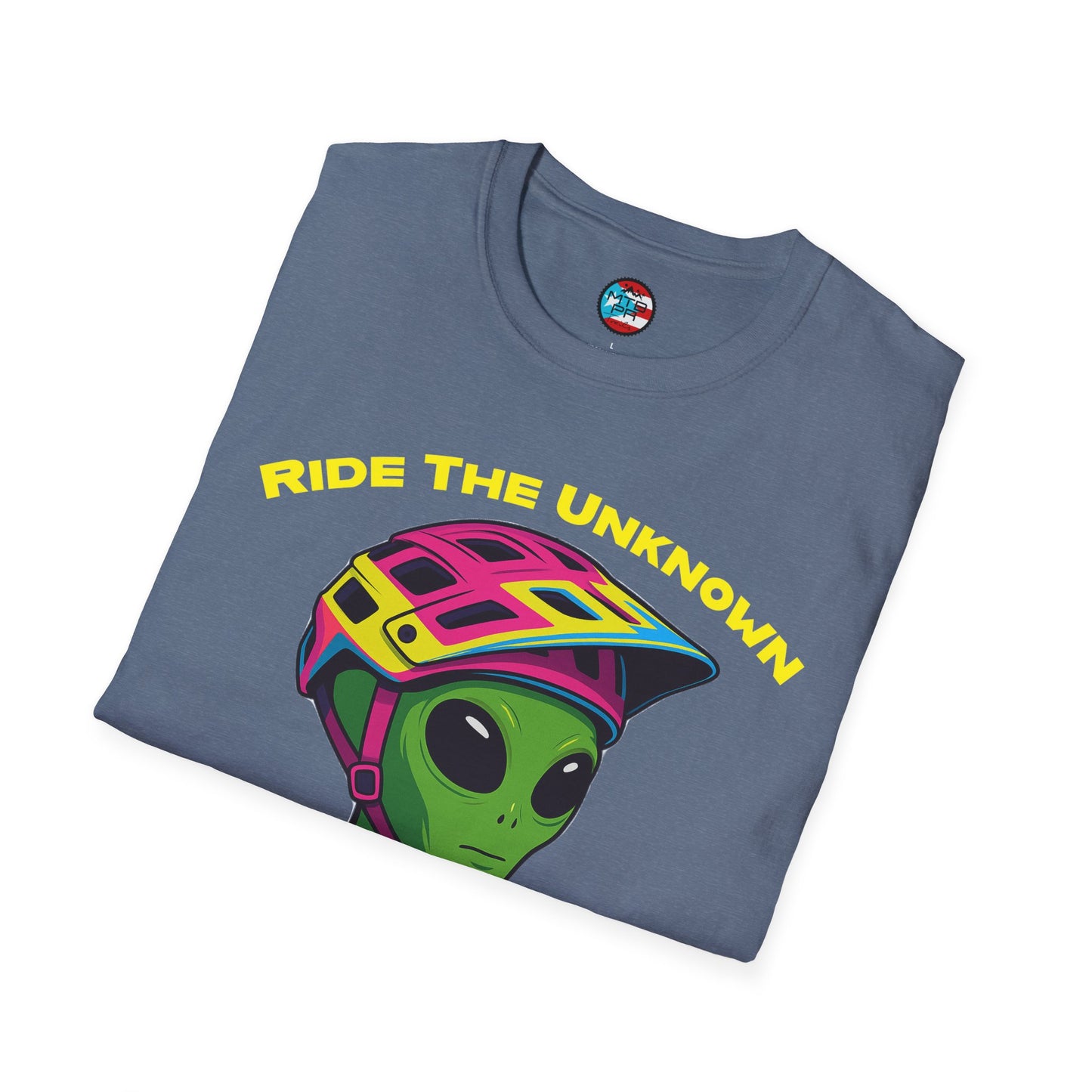 Ride The Unknown " - El Ovni MTB - MTB PR TRAILS - Unisex Softstyle T-Shirt