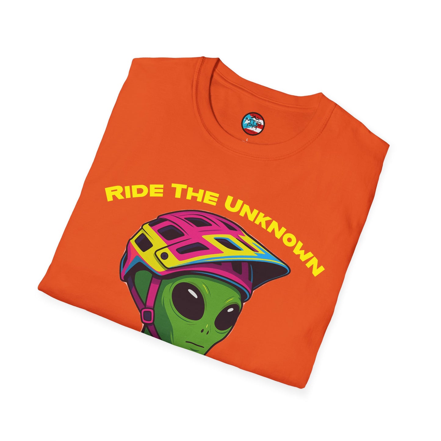 Ride The Unknown " - El Ovni MTB - MTB PR TRAILS - Unisex Softstyle T-Shirt