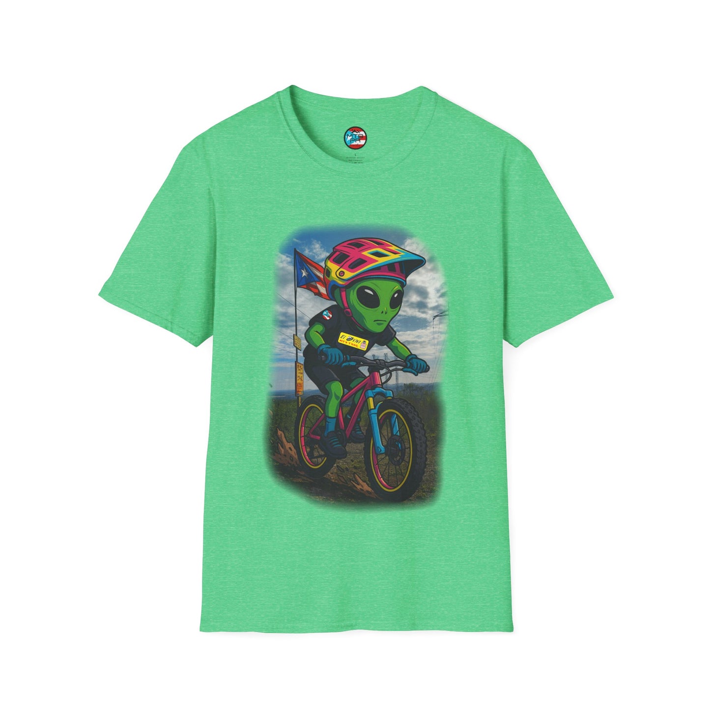 "Ride The Everest" - El Ovni MTB - MTB PR TRAILS - Unisex Softstyle T-Shirt