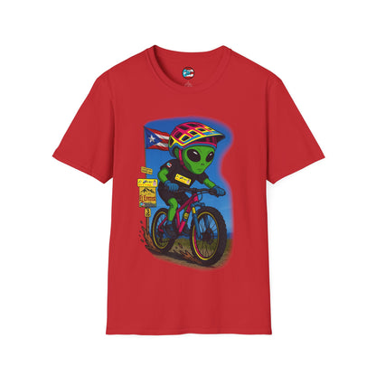 "Ride The Everest 2 " - El Ovni MTB - MTB PR TRAILS - Unisex Softstyle T-Shirt