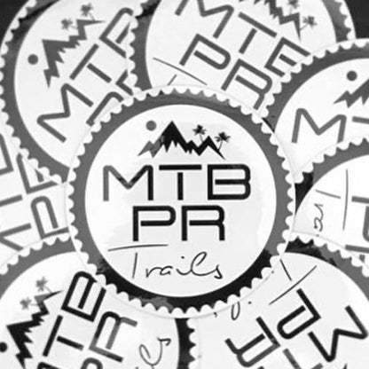 MTB PR Trails - Stickers - Blanco y Negro